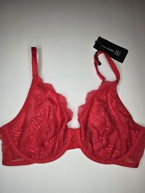 Inc International Concepts Lace Bra Apex Red Ski Patrol Medium